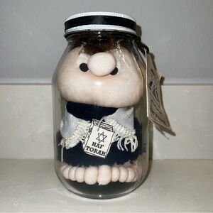 Bar Mitzvah Boy Plush In Glass Jar Vintage Diane Gifts Inc. 1984